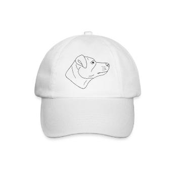 Jack Russell Terrier - Baseballkappe - Weiß/Weiß - Vorne