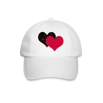 Deux cœurs - Casquette classique - blanc/blanc - Devant