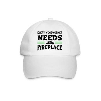quote mason geek apprentice funny quote humor - Baseballkappe - Weiß/Weiß - Vorne