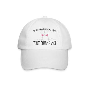 Le vin s'améliore avec l'age tout comme moi - Casquette classique - blanc/blanc - Devant