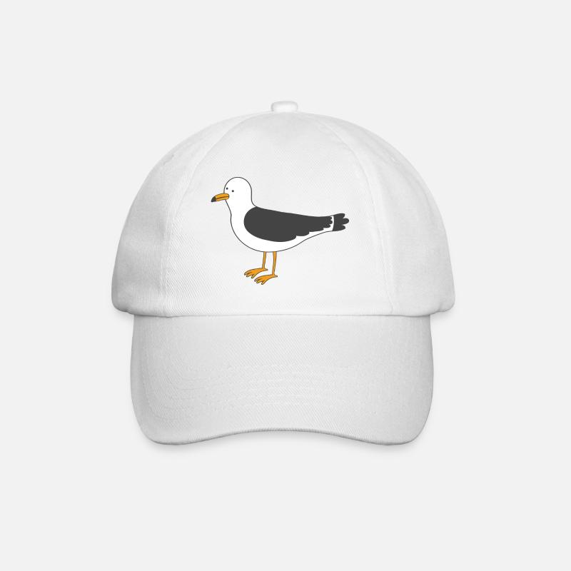 Möwe - Baseballkappe - Weiß/Weiß