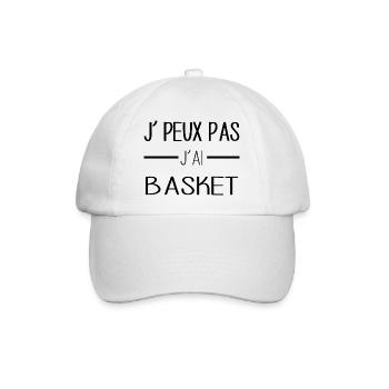 Accro au basket, prêt à tout dunker! - Casquette classique - blanc/blanc - Devant