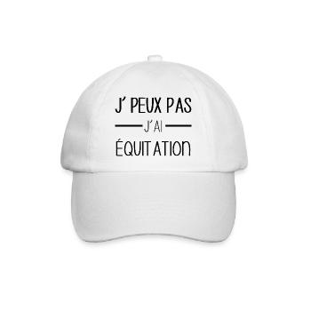 Équitation passion, au galop vers l'aventure! - Casquette classique - blanc/blanc - Devant