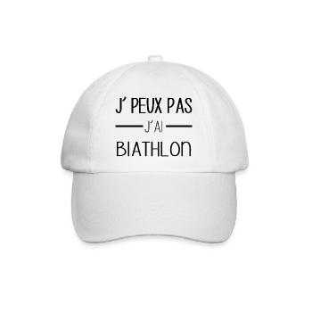 Biathlon addict, tir et glisse me fascinent - Casquette classique - blanc/blanc - Devant