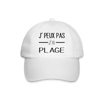 Plage - Casquette classique - blanc/blanc - Devant
