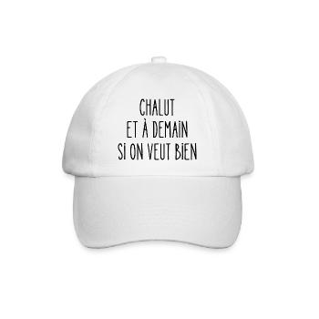 chalut et à demain si on veut bien - Casquette classique - blanc/blanc - Devant