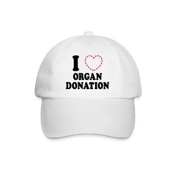 I {MISSING HEART} ORGAN DONATION - Baseball Cap - white/white - Front