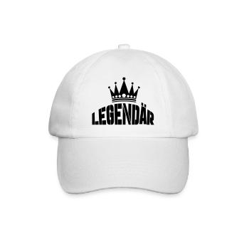 legendär - Baseballkappe - Weiß/Weiß - Vorne