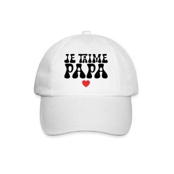 Je T'aime Papa - Casquette classique - blanc/blanc - Devant
