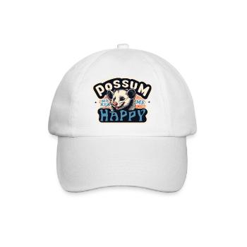 L’OPOSSUM ME REND HEUREUX - Casquette classique - blanc/blanc - Devant