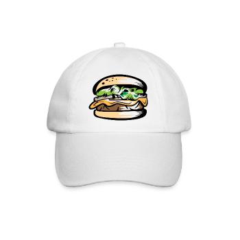 Burgers Love Colors Good Delicious Food DIY - Baseball Cap - white/white - Front