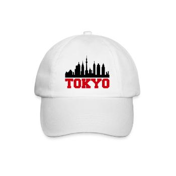 tokyo skyline - Baseballkappe - Weiß/Weiß - Vorne
