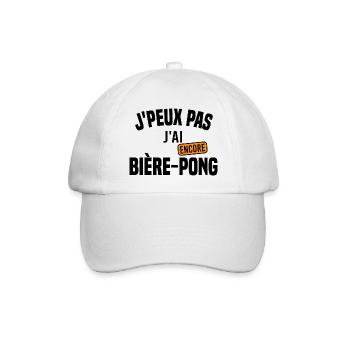 J'peux pas j'ai encore Bière-pong - Casquette classique - blanc/blanc - Devant