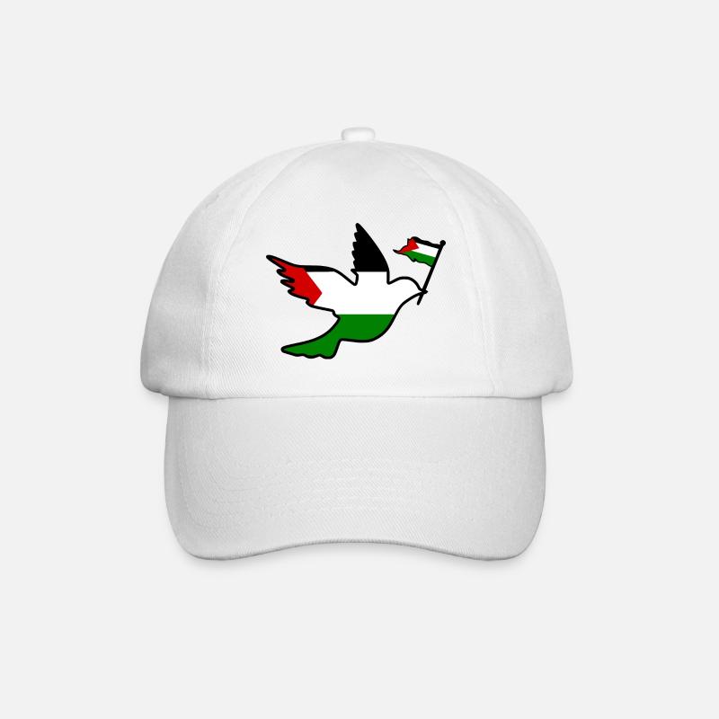 Free palestine - Baseballkappe - Weiß/Weiß