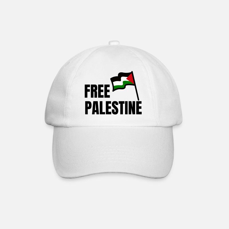 Free palestine - Casquette classique - blanc/blanc