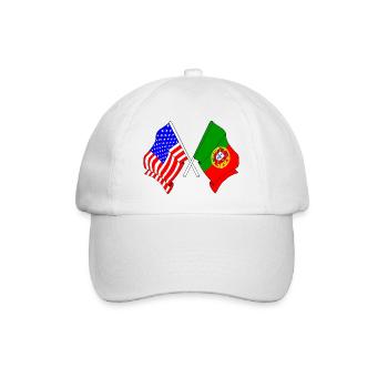 Drapeau des États-Unis et drapeau du Portugal - Casquette classique - blanc/blanc - Devant