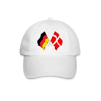 Flag of Germany and flag of Denmark - Baseball Cap - white/white - Front