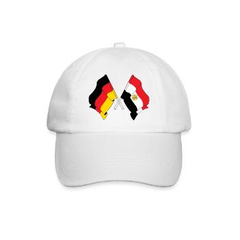 Flag of Germany and flag Egypt - Baseball Cap - white/white - Front