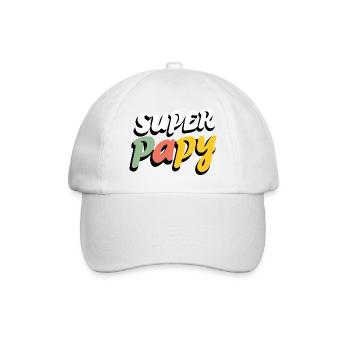 Super papy - Casquette classique - blanc/blanc - Devant