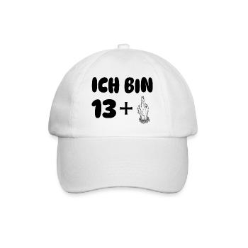 ich bin 14 - Baseballkappe - Weiß/Weiß - Vorne