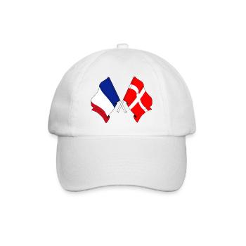 Drapeau de la France et drapeau du Danemark - Casquette classique - blanc/blanc - Devant