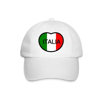 Ich liebe Italien - Baseballkappe - Weiß/Weiß - Vorne