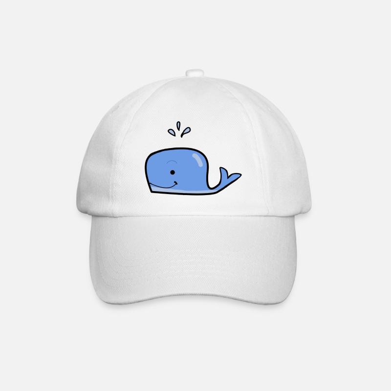 Baleine bleue mignonne - Casquette classique - blanc/blanc