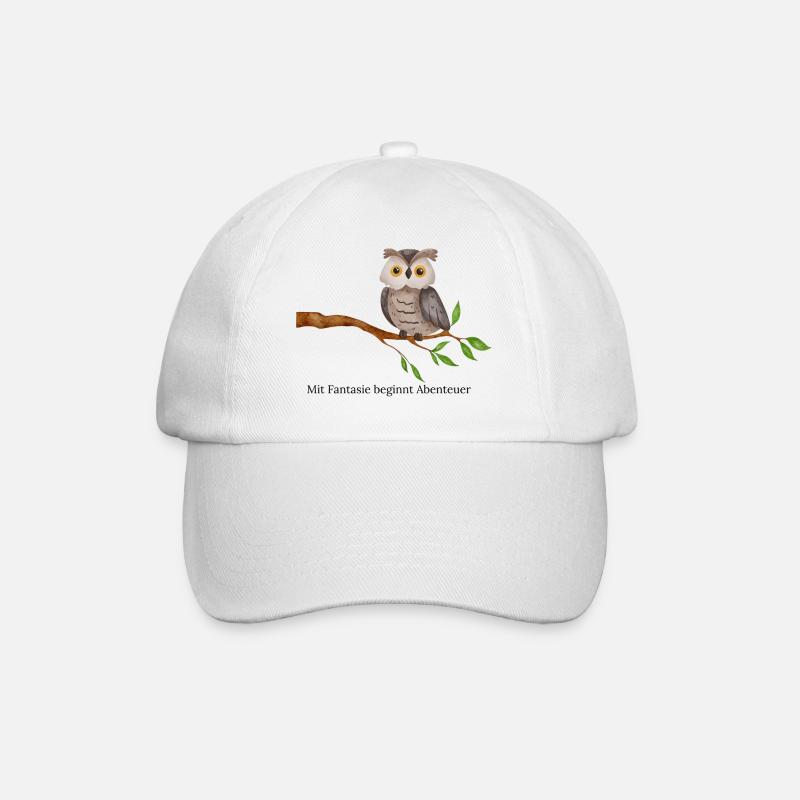 Eulen Motiv - Baseballkappe - Weiß/Weiß