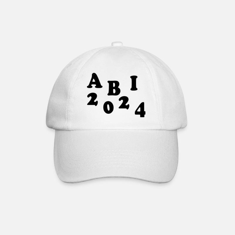 Abi 2024 - Baseballkappe - Weiß/Weiß