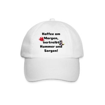 Coffee in the morning - Baseball Cap - white/white - Front