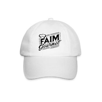 Faim gourmet - Foodie - Casquette classique - blanc/blanc - Devant