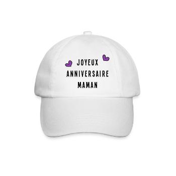 MOM. HAPPY BIRTHDAY - Baseball Cap - white/white - Front