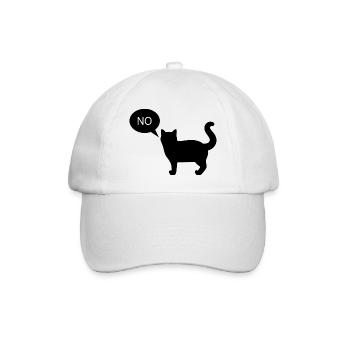 Cat says no - Baseballkappe - Weiß/Weiß - Vorne