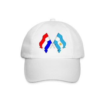 Flag of the Netherlands and flag Argentina - Baseball Cap - white/white - Front