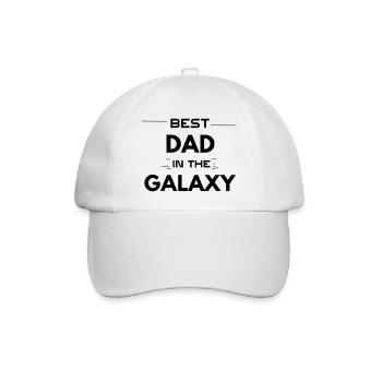 Bester Vater der Galaxis und der Welt - Baseballkappe - Weiß/Weiß - Vorne