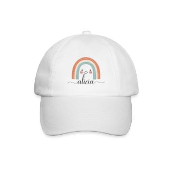 Alicia! Rainbow, customisable - Baseball Cap - white/white - Front