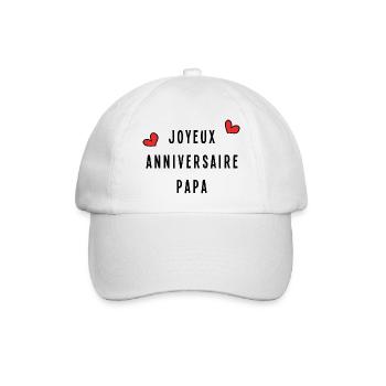 JOYEUX ANNIVERSAIRE PAPA - Casquette classique - blanc/blanc - Devant