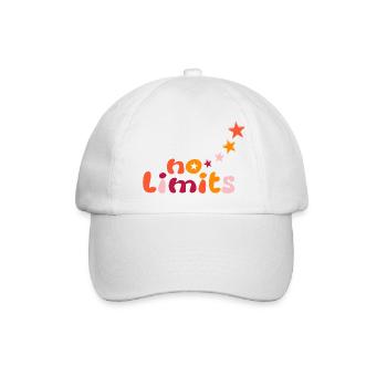No limits in yellow, orange, red - Baseball Cap - white/white - Front