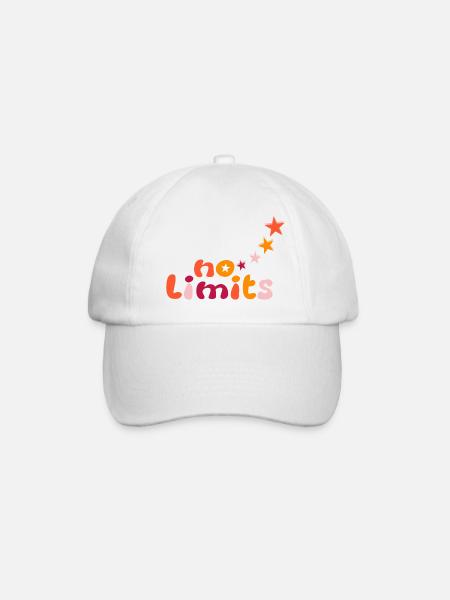 No limits in yellow, orange, red - Baseball Cap - white/white