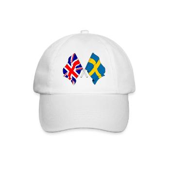 FlaggeEngland, Flagge Schweden - Baseballkappe - Weiß/Weiß - Vorne