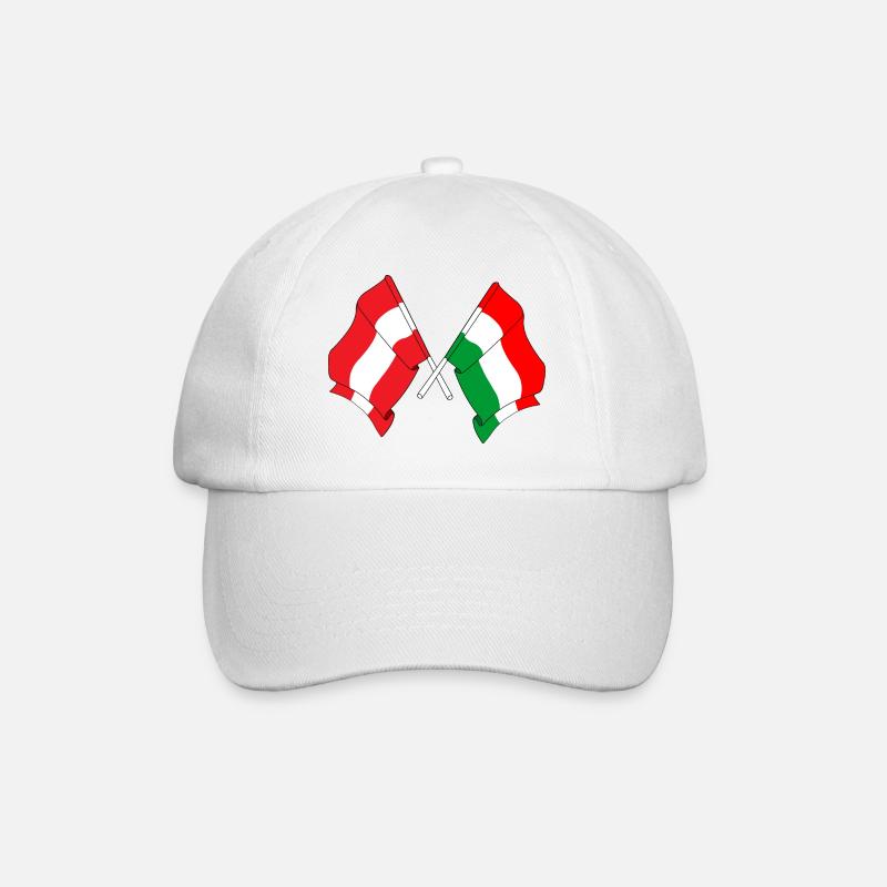 Drapeau Autriche, drapeau Hongrie - Casquette classique - blanc/blanc