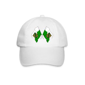 Two flags Saxony - Baseball Cap - white/white - Front