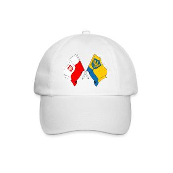 Flag of Poland, Opole crossed - Baseball Cap - white/white - Front