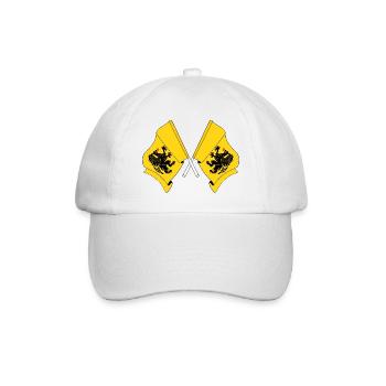 Two flags Pomeranian - Baseball Cap - white/white - Front