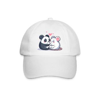 Câlins Panda Et Souris Amoureux - Casquette classique - blanc/blanc - Devant
