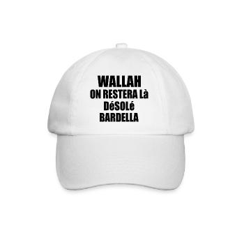 wallah en restera là désolé bardella - Casquette classique - blanc/blanc - Devant