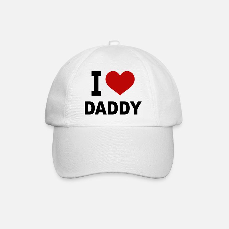 I love Daddy - Baseballkappe - Weiß/Weiß
