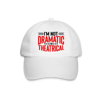 Je ne suis pas dramatique, je suis théâtral 21 - Casquette classique - blanc/blanc - Devant