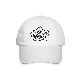 Bande dessinée Piranha - Casquette classique - blanc/blanc - Devant
