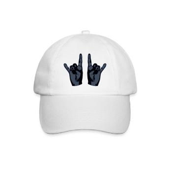 Heavy Metal Hard Rock Musique Cors Geste Logo - Casquette classique - blanc/blanc - Devant